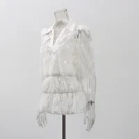 Fashionable Sexy Pure Desire Style Set New 2025 Lace Hollow Out Short Top High Waist Mini Skirt Women Casual Fashion Set main image 2