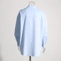 Women's Loose Casual Floral Patchwork Pure Color Shirt Summer 2025 Trendy Commute Style Long Sleeve Mid-Length Polyester Cotton Blend main image 4