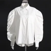 Casual Women's Fashion Shirt Summer New Polo Collar Long-Sleeved Versatile Top Single Button Trueran Blend main image 2