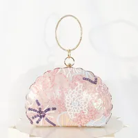 Elegant Embroidered Cheongsam Dinner Bag One-Shoulder Crossbody Chain Women's Handbag New Fashion Shell Shape Lock Closure main image 2