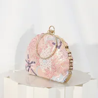 Elegant Embroidered Cheongsam Dinner Bag One-Shoulder Crossbody Chain Women's Handbag New Fashion Shell Shape Lock Closure main image 3