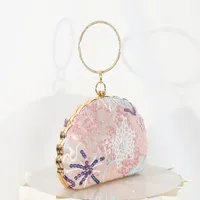 Elegant Embroidered Cheongsam Dinner Bag One-Shoulder Crossbody Chain Women's Handbag New Fashion Shell Shape Lock Closure main image 4