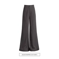 Fashionable High Waist Slim Fit Solid Color Commute Style Suit Pants Women Casual Summer Long Trousers Elegant Business Wear main image 1