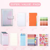 Fashion Creative Laser Macaron Loose-Leaf Notebook A 200.00cm-Inch Color Page PVC Front Cover Design Notebook Suitable For Graduation Wedding Moving main image 3
