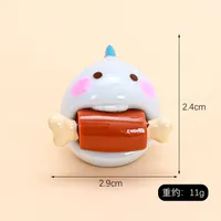 Cute Resin Keychain Toy Greedy Small Animal Doll Table Decoration Blind Bag Matching Game Wedding Birthday Graduation Gift sku image 1