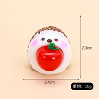 Cute Resin Keychain Toy Greedy Small Animal Doll Table Decoration Blind Bag Matching Game Wedding Birthday Graduation Gift sku image 3