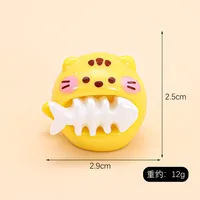 Cute Resin Keychain Toy Greedy Small Animal Doll Table Decoration Blind Bag Matching Game Wedding Birthday Graduation Gift sku image 4