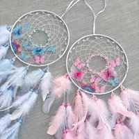 Dreamcatcher Wind Chimes Girl's Room Decoration Birthday Gift Fairy Tale Atmosphere Emotion Handmade Hoop Feather Simple Style main image 2