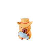 Cartoon Capybara Resin Statue Cute Animal Cream Gel Solid Color Miniature Landscape Table Decorations Plastic Crafts main image 5