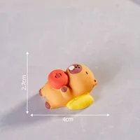 Cartoon Capybara Resin Statue Cute Animal Cream Gel Solid Color Miniature Landscape Table Decorations Plastic Crafts sku image 1