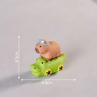 Cartoon Capybara Resin Statue Cute Animal Cream Gel Solid Color Miniature Landscape Table Decorations Plastic Crafts sku image 7