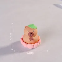 Cartoon Capybara Resin Statue Cute Animal Cream Gel Solid Color Miniature Landscape Table Decorations Plastic Crafts sku image 5