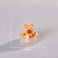 Cartoon Capybara Resin Statue Cute Animal Cream Gel Solid Color Miniature Landscape Table Decorations Plastic Crafts sku image 6