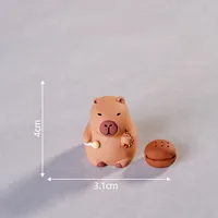 Cartoon Capybara Resin Statue Cute Animal Cream Gel Solid Color Miniature Landscape Table Decorations Plastic Crafts sku image 3