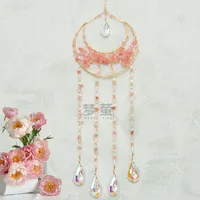 Natural Stone Crystal Moon Decorations Lucky Tree Sun Catcher Wind Chimes Pendant High-End Simple Handmade Wedding Birthday Gift sku image 1