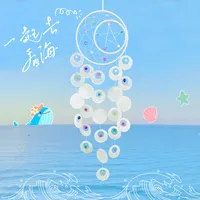 Handmade Shell Wind Chimes Bedroom Decoration Girl Room Hanging Decorations Dreamcatcher Bed Bell Simple Style Hoop Feather main image 1