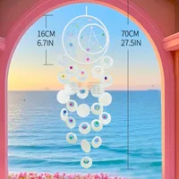 Handmade Shell Wind Chimes Bedroom Decoration Girl Room Hanging Decorations Dreamcatcher Bed Bell Simple Style Hoop Feather main image 2