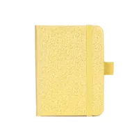 Personalized A5 Color Laser Notebook A7 Portable Checkbook Belt Memo Book Business Style Imitation Leather Linen Paper main image 5