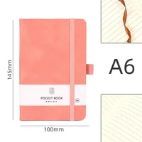 Personalized A5 Color Laser Notebook A7 Portable Checkbook Belt Memo Book Business Style Imitation Leather Linen Paper sku image 9