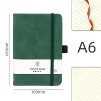 Personalized A5 Color Laser Notebook A7 Portable Checkbook Belt Memo Book Business Style Imitation Leather Linen Paper sku image 10