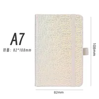 Personalized A5 Color Laser Notebook A7 Portable Checkbook Belt Memo Book Business Style Imitation Leather Linen Paper sku image 11