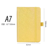 Personalized A5 Color Laser Notebook A7 Portable Checkbook Belt Memo Book Business Style Imitation Leather Linen Paper sku image 16