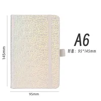 Personalized A5 Color Laser Notebook A7 Portable Checkbook Belt Memo Book Business Style Imitation Leather Linen Paper sku image 17