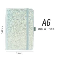 Personalized A5 Color Laser Notebook A7 Portable Checkbook Belt Memo Book Business Style Imitation Leather Linen Paper sku image 19