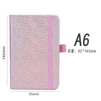 Personalized A5 Color Laser Notebook A7 Portable Checkbook Belt Memo Book Business Style Imitation Leather Linen Paper sku image 20