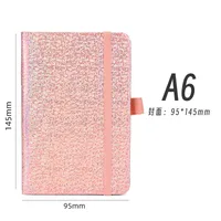 Personalized A5 Color Laser Notebook A7 Portable Checkbook Belt Memo Book Business Style Imitation Leather Linen Paper sku image 21