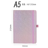 Personalized A5 Color Laser Notebook A7 Portable Checkbook Belt Memo Book Business Style Imitation Leather Linen Paper sku image 31