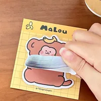 Tengyi Original Cute Sticky Note Girly Heart Office Memo Message-Leaving Sticky Note Learning Notebook Stickers New main image 4