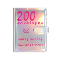 100 Envelopes Challenge Loose-Leaf Notebook 200 Days Saving Money Cash Envelope Saving Challenge Book Leather Durable Paper main image 5