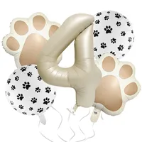 32-Inch Number Shaped Aluminum Foil Balloon Pet Animal Theme Paw Balloon Set Birthday Party Photography Props Celebration main image 5
