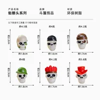 Cartoon Style Halloween Decoration Resin Skull 3D DIY Handmade Figurine Realistic Accessories Plastic Resin main image 4