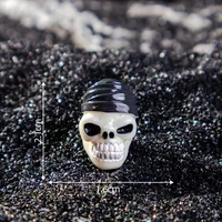 Cartoon Style Halloween Decoration Resin Skull 3D DIY Handmade Figurine Realistic Accessories Plastic Resin sku image 2
