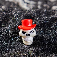 Cartoon Style Halloween Decoration Resin Skull 3D DIY Handmade Figurine Realistic Accessories Plastic Resin sku image 5
