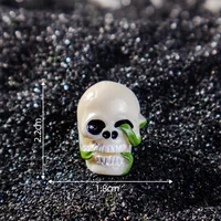 Cartoon Style Halloween Decoration Resin Skull 3D DIY Handmade Figurine Realistic Accessories Plastic Resin sku image 6