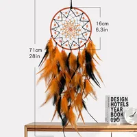 Creative Hand Weaving Feather Dreamcatcher Room Decoration Original Design Gift Bell Decorations Suitable For Wedding Graduate Day main image 2