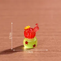 Glowing Cactus Landscape Micro Landscape Resin Crafts DIY Decoration Accessories Car Miniature Statue Simple Style sku image 8