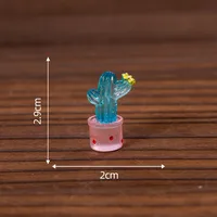 Glowing Cactus Landscape Micro Landscape Resin Crafts DIY Decoration Accessories Car Miniature Statue Simple Style sku image 9