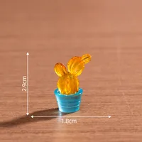 Glowing Cactus Landscape Micro Landscape Resin Crafts DIY Decoration Accessories Car Miniature Statue Simple Style sku image 5
