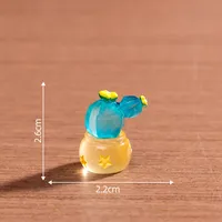Glowing Cactus Landscape Micro Landscape Resin Crafts DIY Decoration Accessories Car Miniature Statue Simple Style sku image 10