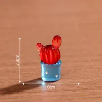Glowing Cactus Landscape Micro Landscape Resin Crafts DIY Decoration Accessories Car Miniature Statue Simple Style sku image 6