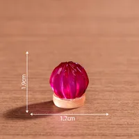 Glowing Cactus Landscape Micro Landscape Resin Crafts DIY Decoration Accessories Car Miniature Statue Simple Style sku image 2