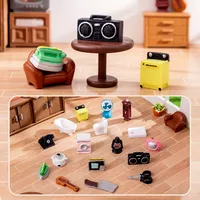 Retro Miniature Resin TV Home Appliances DIY Decorative Keychain Pendant Table Decoration Simple Style Crafts Accessories main image 1