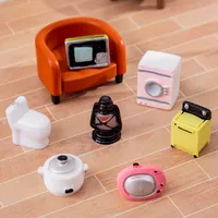 Retro Miniature Resin TV Home Appliances DIY Decorative Keychain Pendant Table Decoration Simple Style Crafts Accessories main image 2