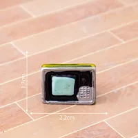 Retro Miniature Resin TV Home Appliances DIY Decorative Keychain Pendant Table Decoration Simple Style Crafts Accessories sku image 14