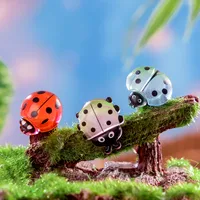 Artificial Resin Ladybug Shell Craft Micro Landscape Cream Color Gel Hair Accessories Barrettes Decoration Accessories Display Pieces main image 2