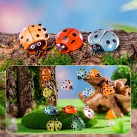 Artificial Resin Ladybug Shell Craft Micro Landscape Cream Color Gel Hair Accessories Barrettes Decoration Accessories Display Pieces main image 3